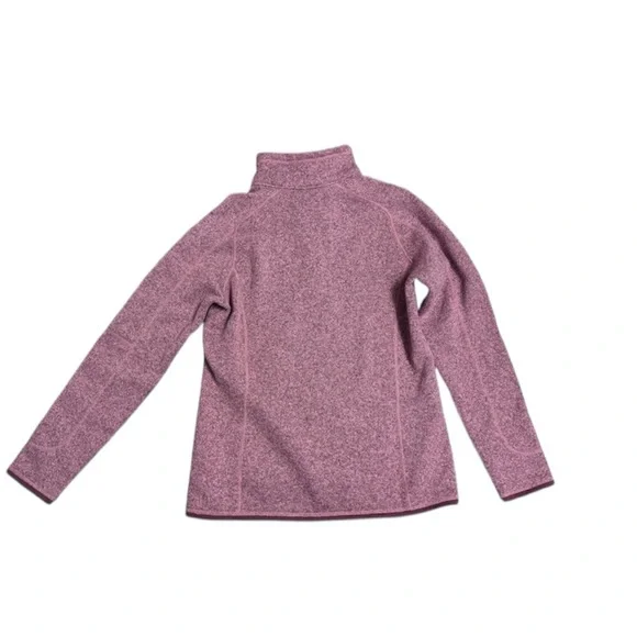 Patagonia Women's burgundy pink Quarter-Zip Fleece size large pullover - Picture 4 of 4